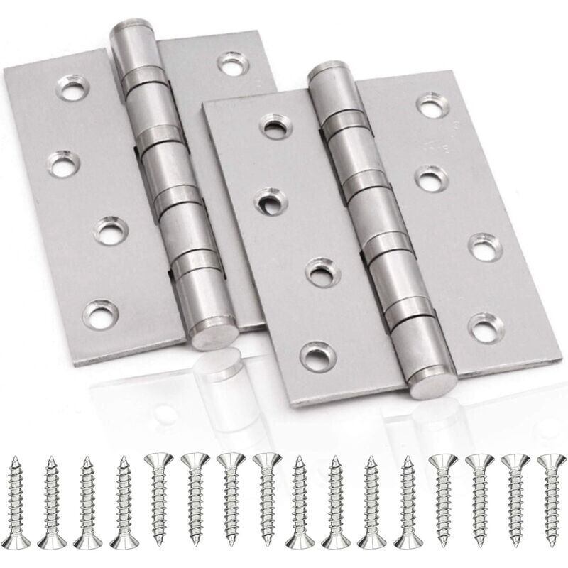 foto del prodotto cerniera per porta in acciaio inossidabile, 2 pezzi cerniere per porta cerniere pieghevoli cerniere in acciaio inossidabile spessore 3 mm cerniera,