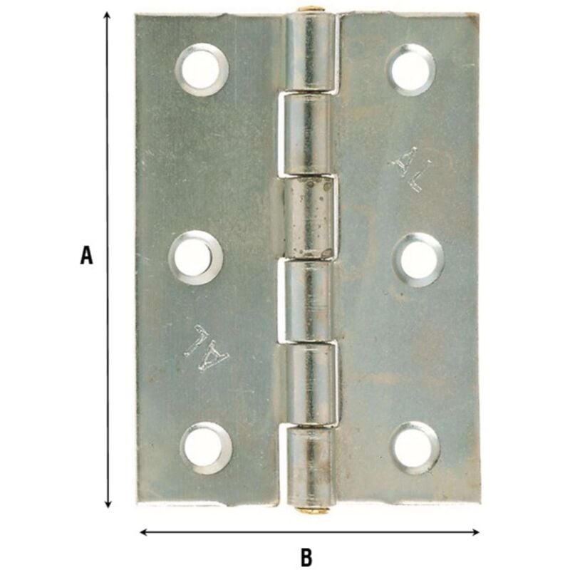 foto del prodotto cerniera perno fisso 838 acc zin pesan 37x1,4x44 mm