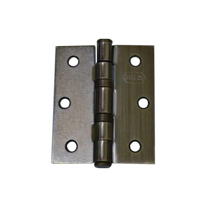 foto del prodotto cerniera piana per porta a libro in acciaio bronzato 76x76 mm conf. 2 pz