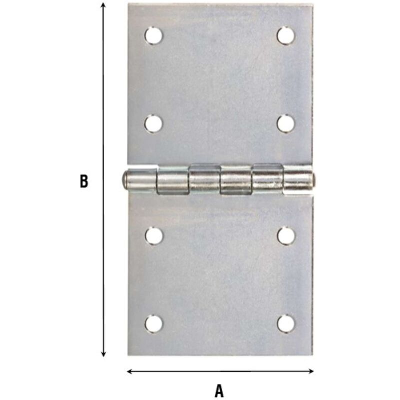 foto del prodotto cerniera rettangolare 42x80 mm zincata 24 pz