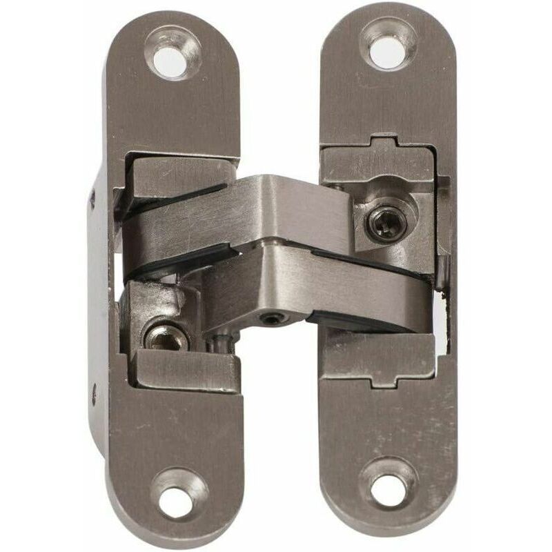foto del prodotto cerniera rotazionale invisibile klose besser alluminio 3d. colore acciaio inox satinato. giusto