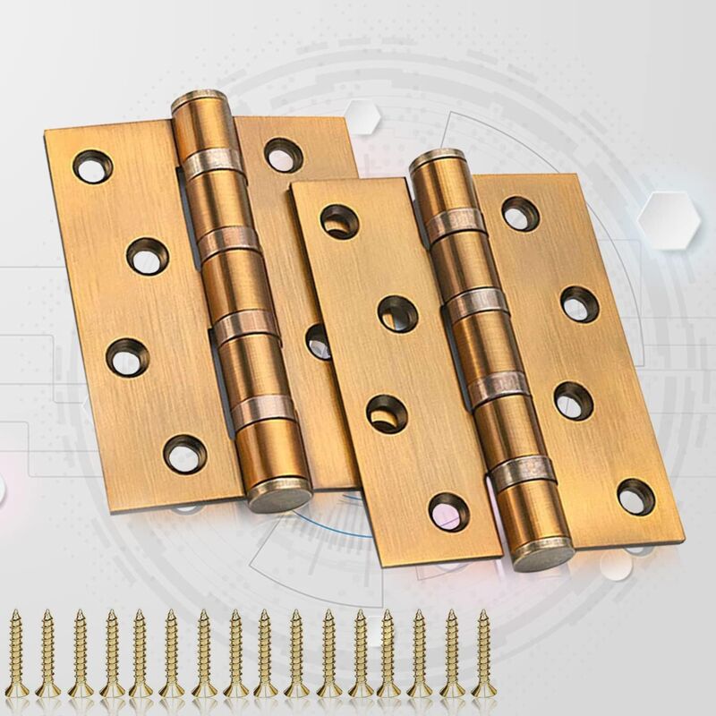 foto del prodotto cerniere 2 pezzi cerniere per porte, cerniera in acciaio inossidabile con viti, cerniera per porte per mobili per la casa ferramenta protezione per