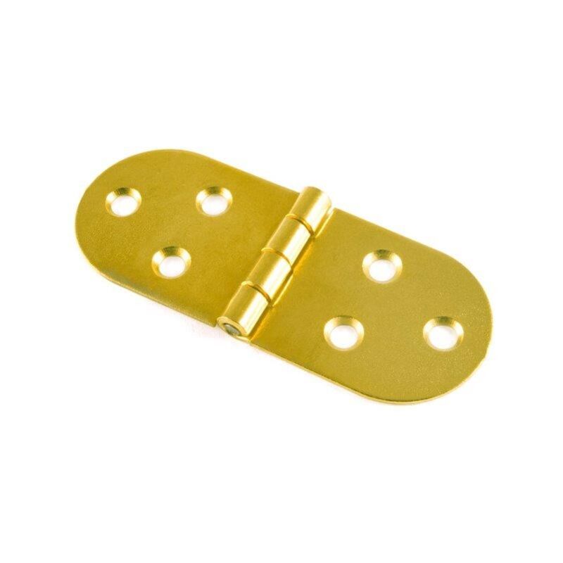 foto del prodotto cerniere a biscotto in ferro ottonato 30 x 80 mm. 2 pz.
