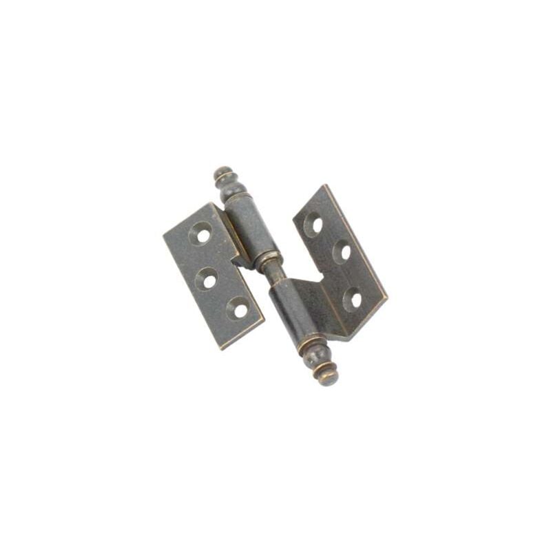 foto del prodotto cerniere con collo canotto liscio ottone bronzato mm.50x40 sinistra