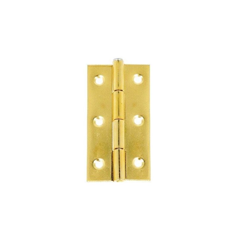 foto del prodotto cerniere con spina fissa ferro ottonato 30 x 60 mm. 2 pz.
