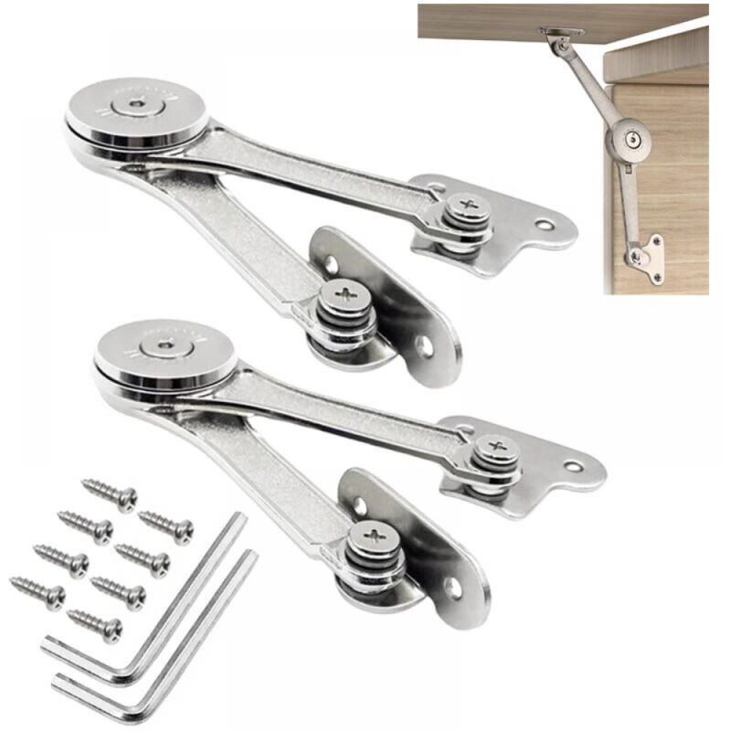 foto del prodotto cerniere di supporto regolabili in lega di zinco in 2 pezzi per ante di mobili, scatole di legno e ante di mobili da cucina.