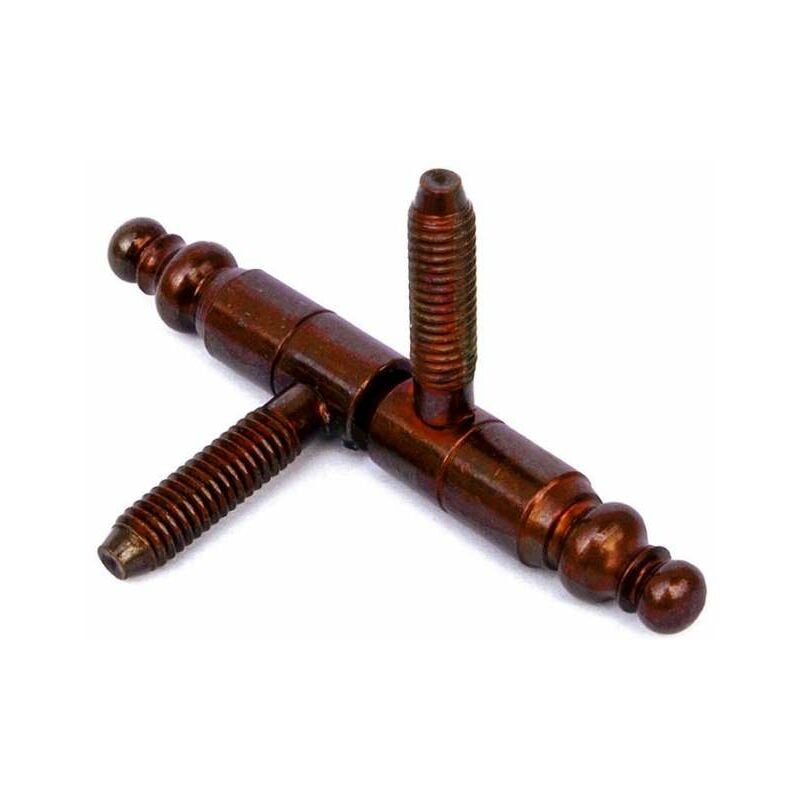 foto del prodotto cerniere per infissi anuba in stile in ferro bronzato 2pz diam 9 mm