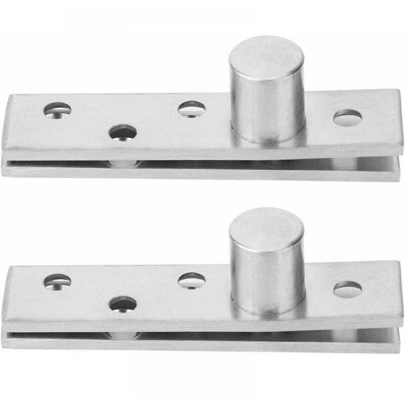 foto del prodotto cerniere per porte girevoli a 360 gradi, 2 pezzi, cerniere a perno nascoste in acciaio inox, 75 x 18 mm, inizio pagina perno eccentrico 