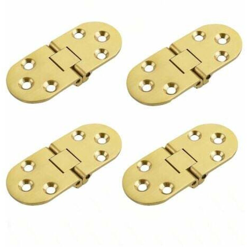 foto del prodotto cerniere per tavoli pieghevoli, cerniere per mobili pieghevoli in acciaio inox a 180 gradi, spessore 2 mm, finitura cromata in acciaio inox, 4 pezzi
