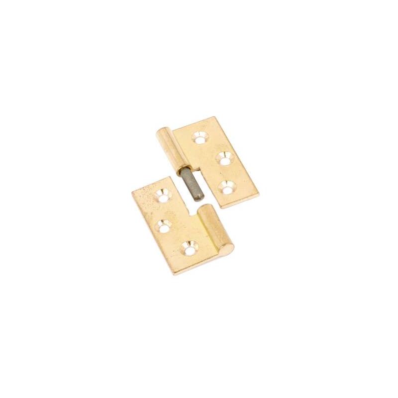 foto del prodotto cerniere piane lisce ottone lucida mm.40x40 destra