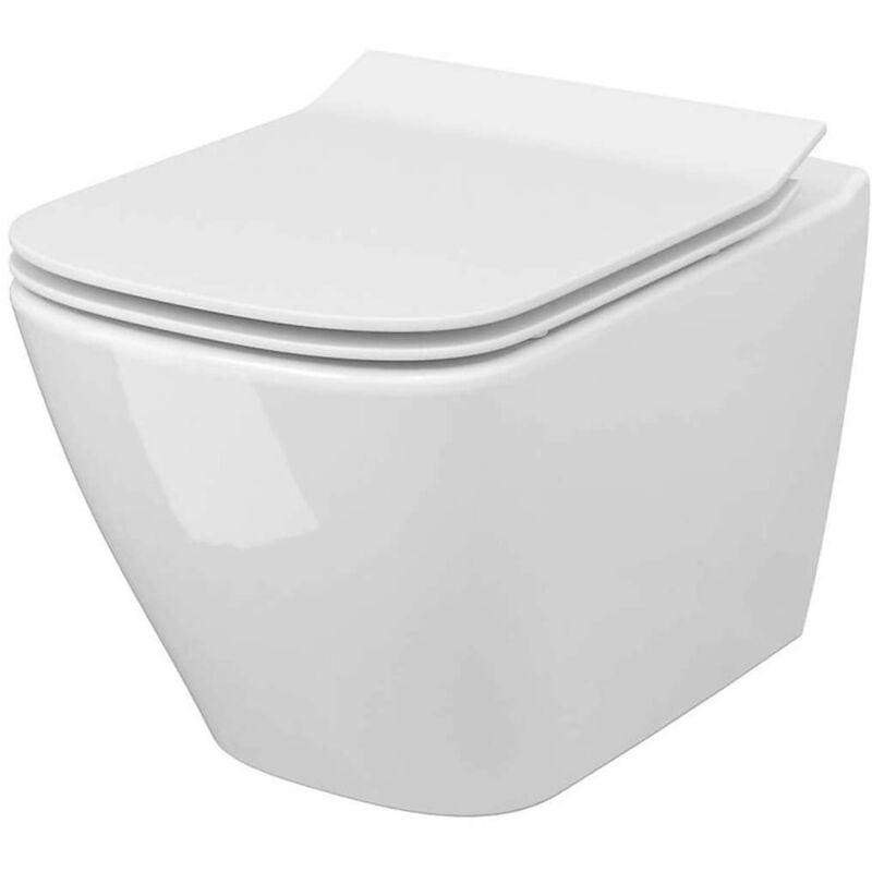 foto del prodotto cersanit city wc sospeso con copriwater softclose, cleanon, bianco s701 405