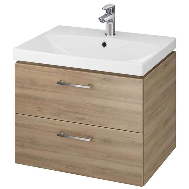 foto del prodotto cersanit lara mobiletto con lavabo, 45x59x45 cm, 2 cassetti, noce s801 143 dsm