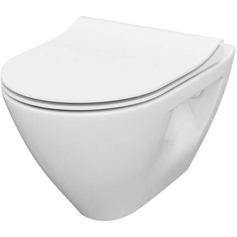 foto del prodotto cersanit mille wc sospeso con copriwater softclose, cleanon, bianco s701 454