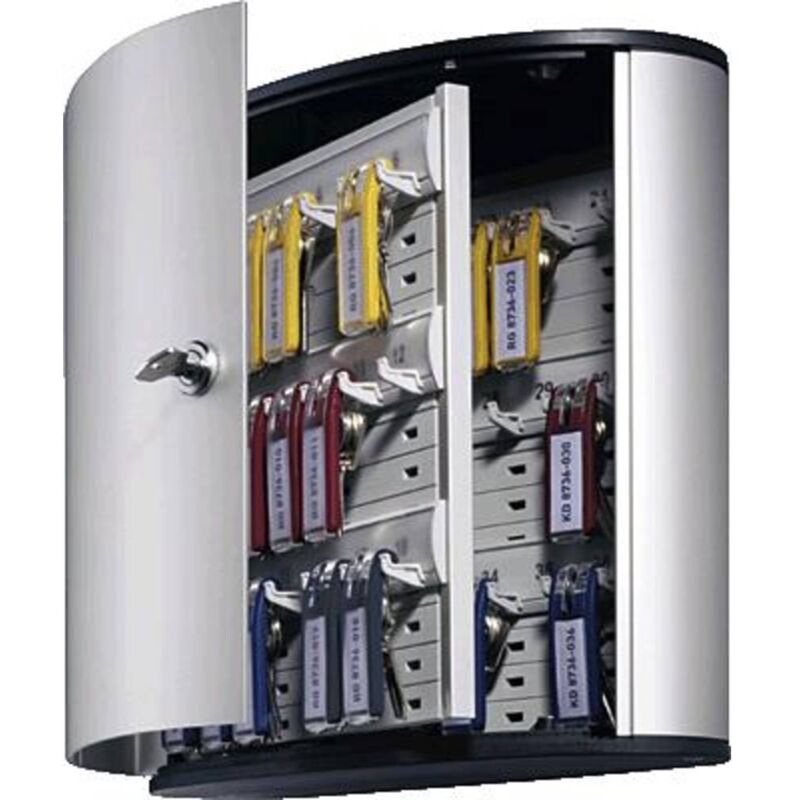 foto del prodotto certeo durable cassetta porta chiavi key box 36 1952 1952 23 numero di ganci 36 argento metallizzato 