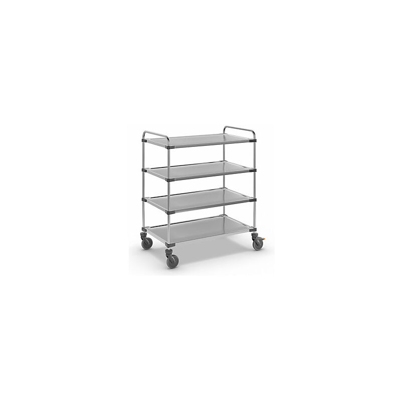 foto del prodotto certeo kaiserkraft carrello a ripiani in acciaio inox varithek servo 
