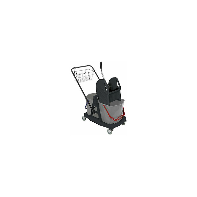 foto del prodotto certeo kaiserkraft carrello lavapavimenti 2 secchi doppi con rotelle