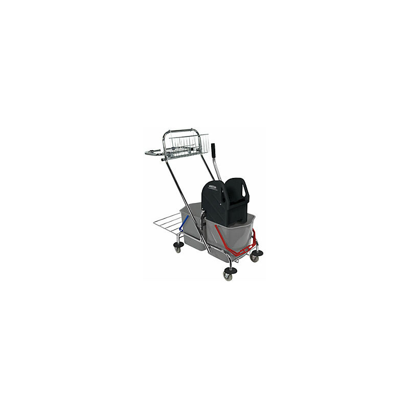 foto del prodotto certeo kaiserkraft carrello lavapavimenti 2 secchi doppi con rotelle