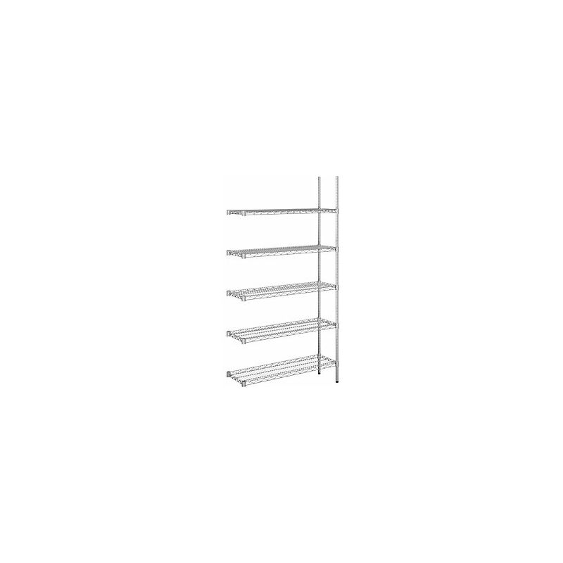 foto del prodotto certeo kaiserkraft scaffale grigliato in filo d acciaio cromato