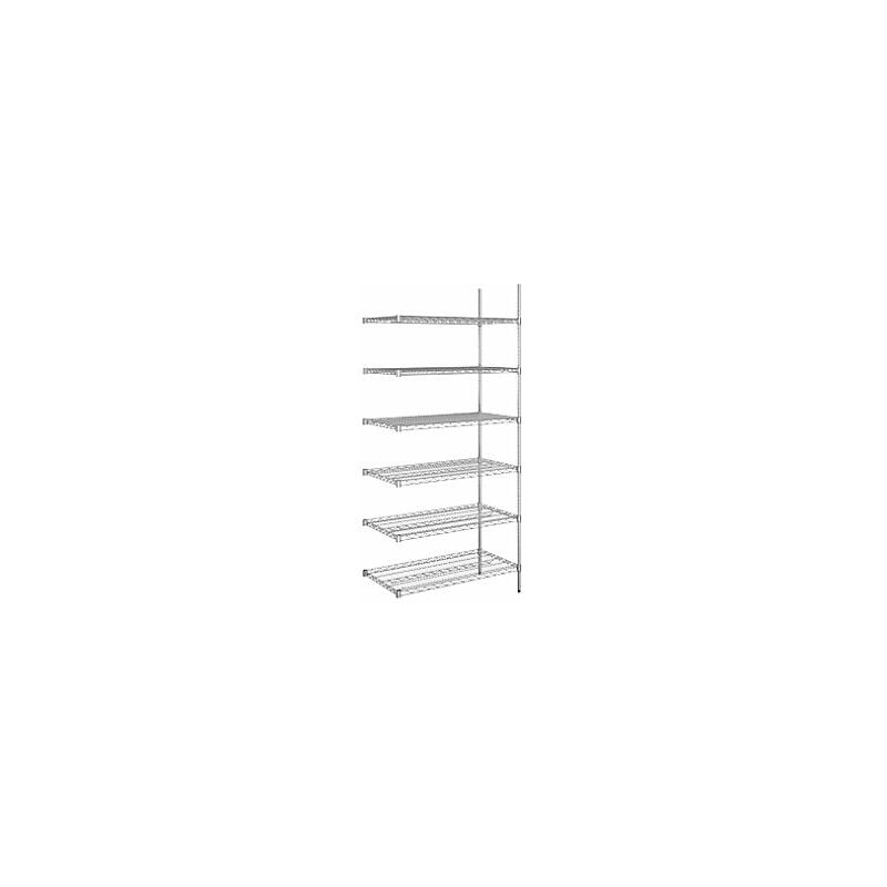 foto del prodotto certeo kaiserkraft scaffale grigliato in filo d acciaio cromato