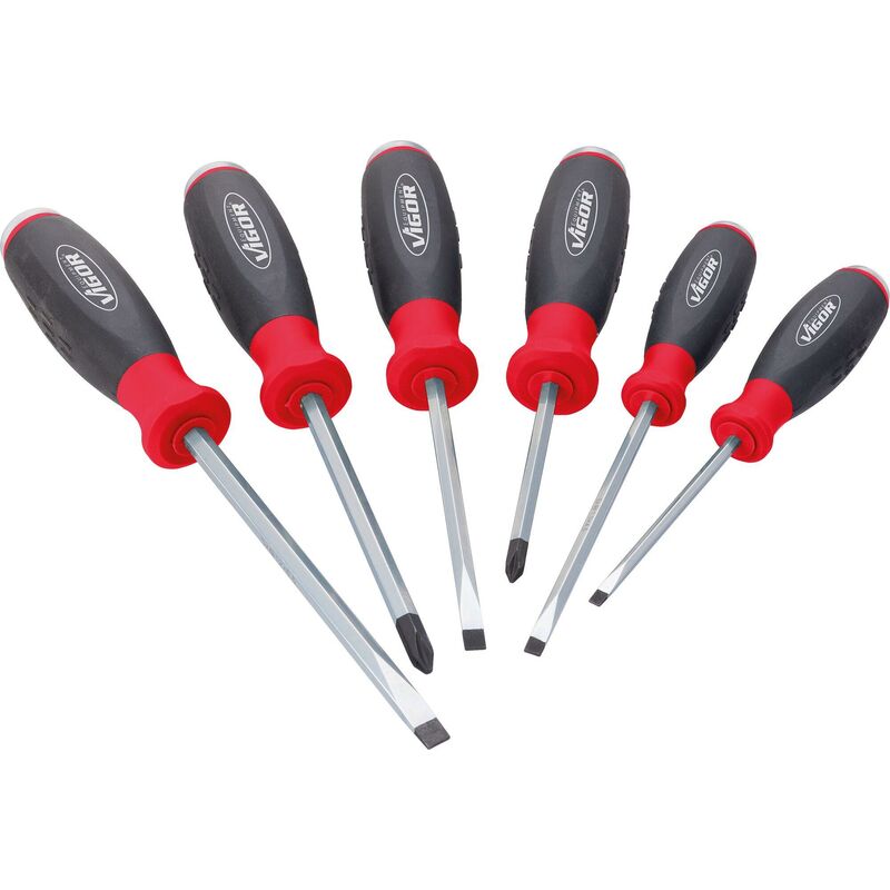 foto del prodotto certeo screwdriver set with impact cap v3562 profilo ad intaglio, profilo intaglio a croce ph 0.6 x 3.5 1.2 x 6.5 ph1 ph2 numero