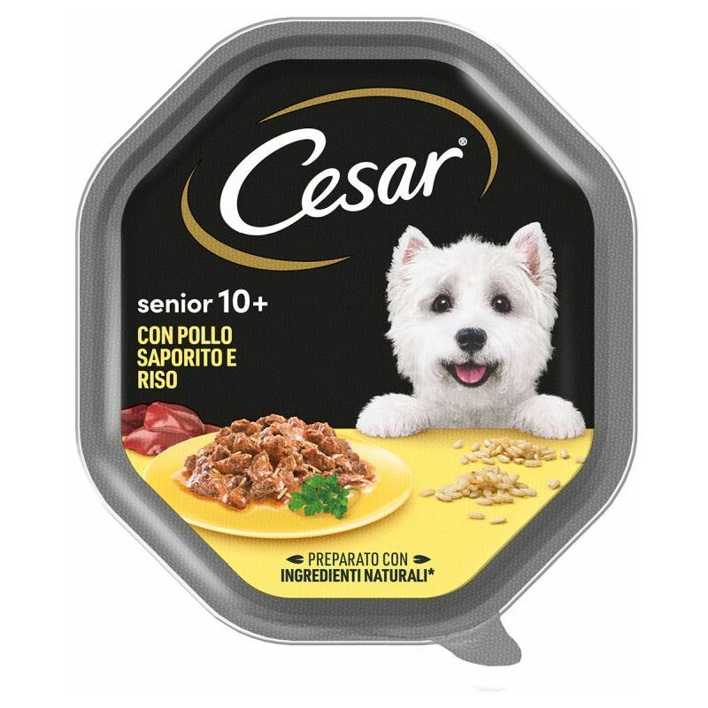 foto del prodotto cesar cane senior 10 pollo saporito e riso in salsa 150gr