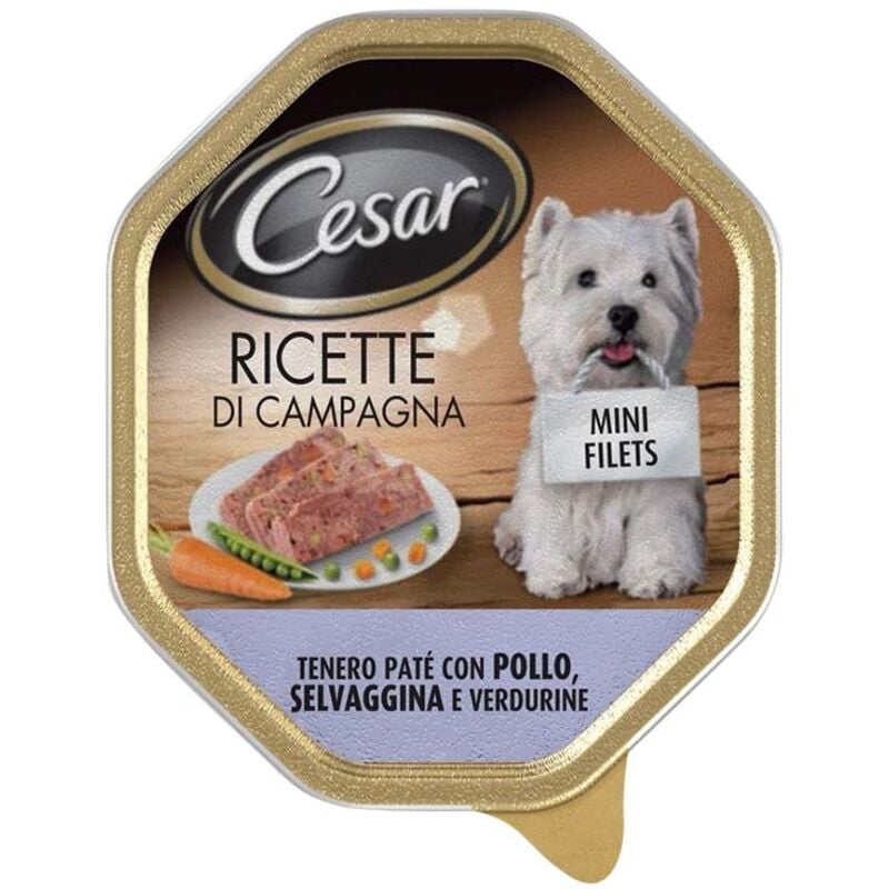 foto del prodotto cesar, cibo umido per cani, pollo selvaggina verdure, conf. 150 gr