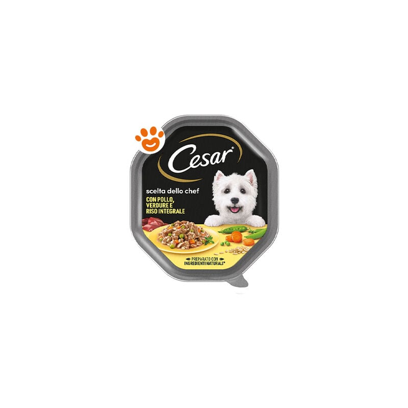 foto del prodotto cesar dog scelta dello chef con pollo e riso integrale cesar dog scelta dello chef con pollo e riso integrale vaschetta da 150 gr