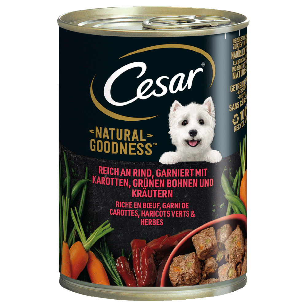 foto del prodotto cesar natural goodness umido per cane 6 x 400 g manzo