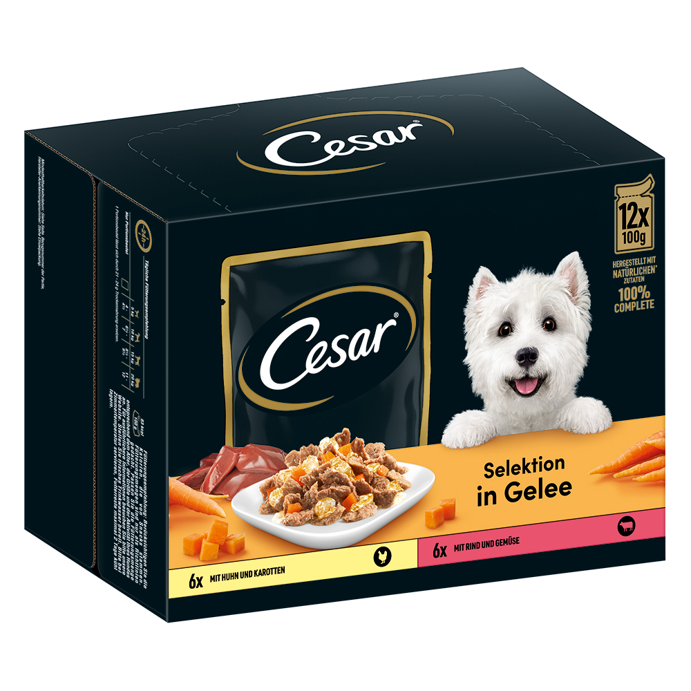 foto del prodotto cesar selezione carne e verdure in gelatina alimento umido per cani 12 x 100 g