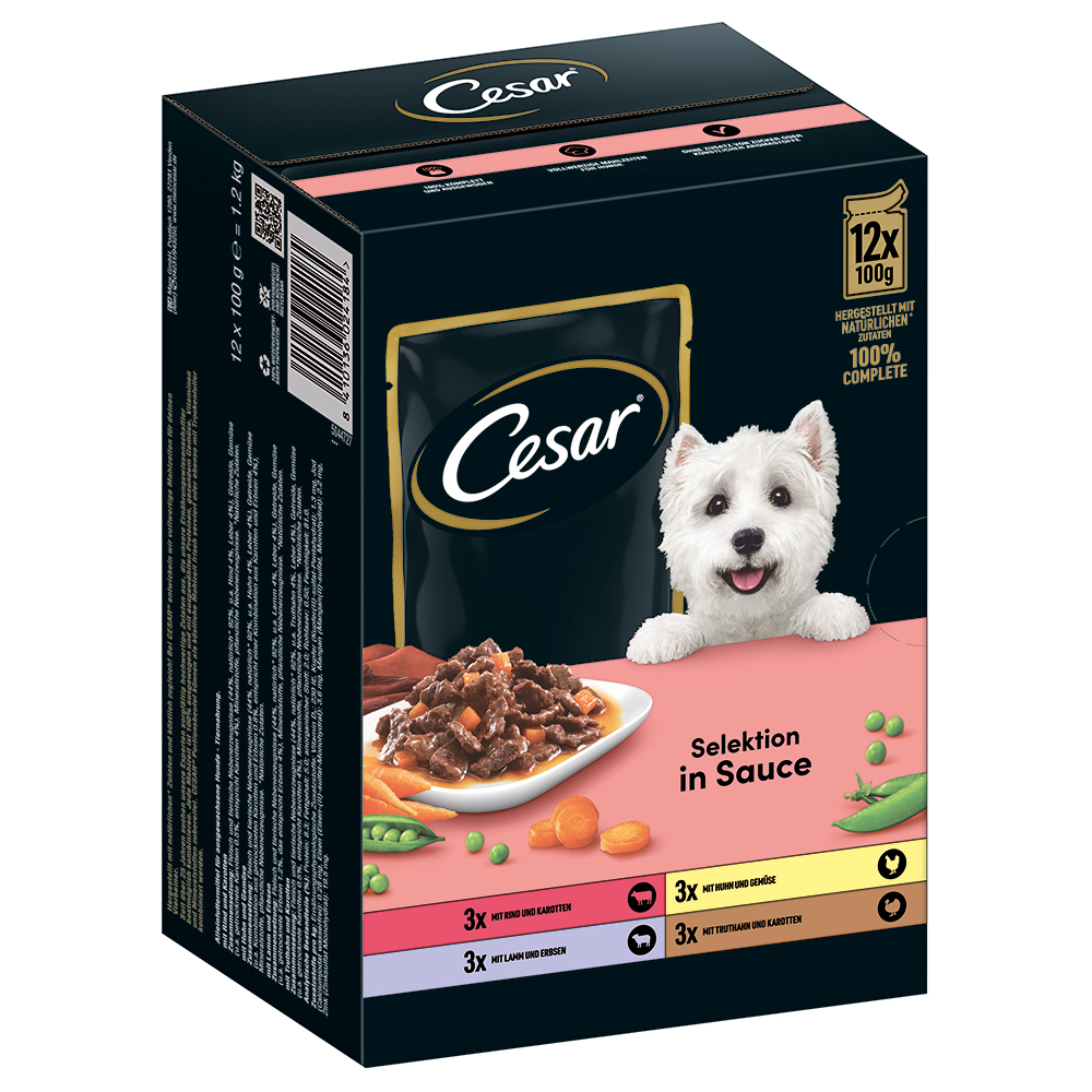 foto del prodotto cesar selezione carne e verdure in salsa alimento umido per cani 12 x 100 g