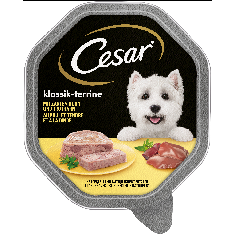 foto del prodotto cesar vaschette 56 x 150 g umido per cane - ricette classiche: pollo e tacchino