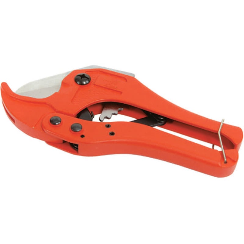 foto del prodotto cesoia a cricchetto lame in acciaio per tubi in pvc