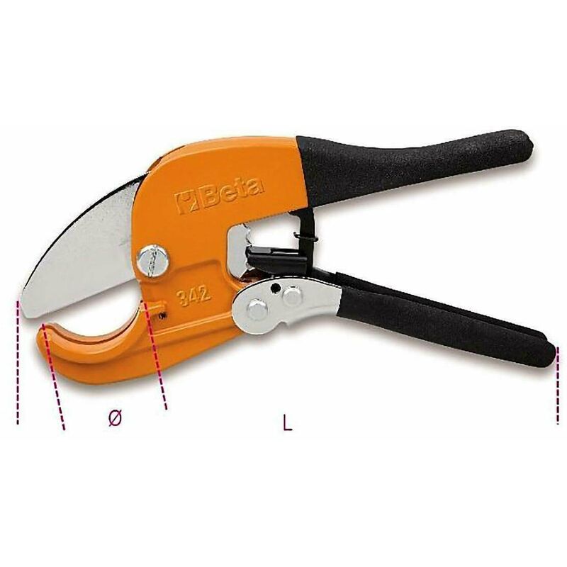 foto del prodotto cesoia a cricchetto per tubi in pvc 342 beta