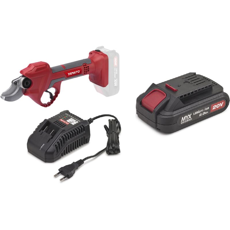 foto del prodotto cesoia potatura a batteria cgps 20 l yamato myx kit batteria forbice 81243
