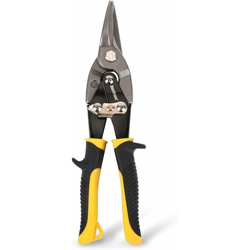 foto del prodotto cesoie per lamiera dritta utensile professionale in acciaio cr v per cartongesso, taglio lamiera e altro cesoie per metalli con leva 250 mm