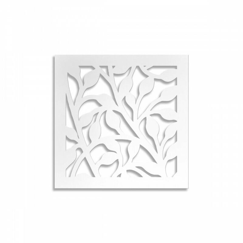 foto del prodotto cespuglio pannello in pvc traforato parasole colore bianco misura 48x48 cm