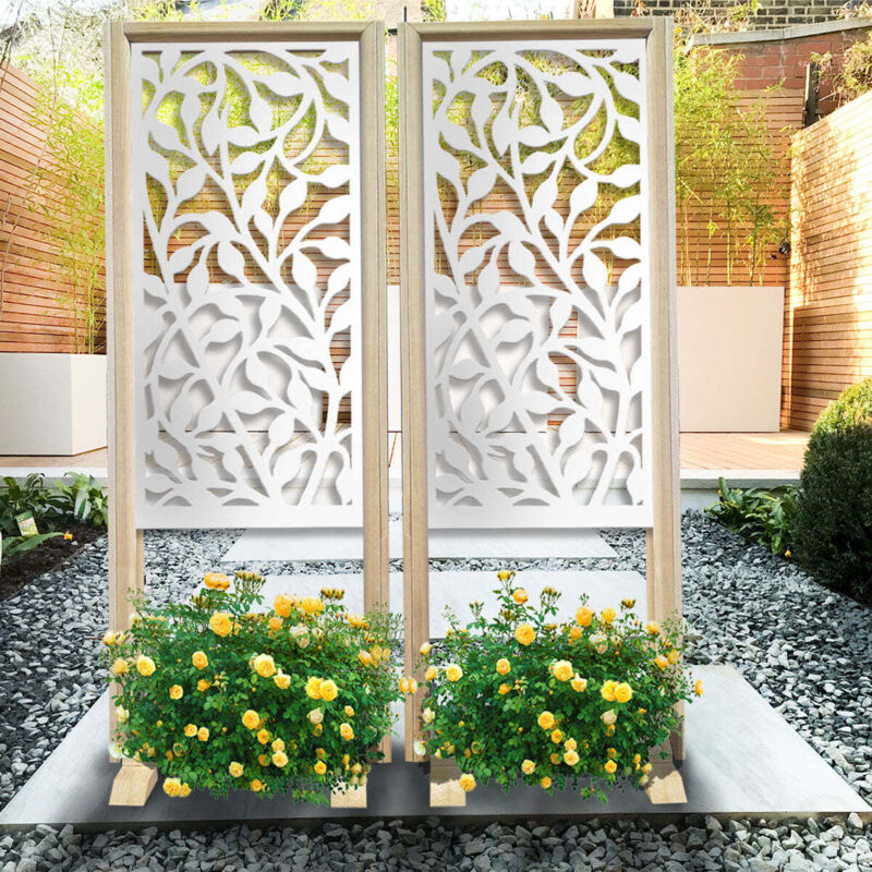 foto del prodotto cespuglio separ paravento modulabile 70x190cm in legno e pvc colore bianco