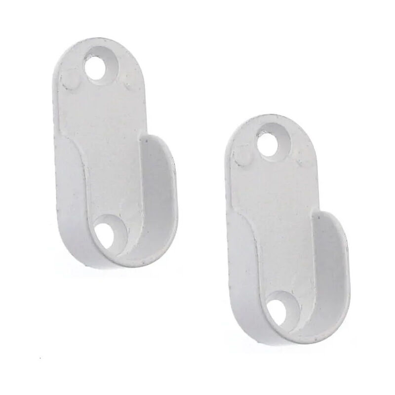 foto del prodotto cessot supporto terminale per tubo ovale dell armadio, 30x15mm, bianco, 2 pezzi