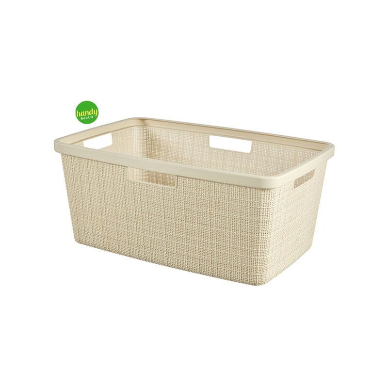 foto del prodotto cesta biancheria keter jute bianco 59 x 39 x 26 cm lt.46