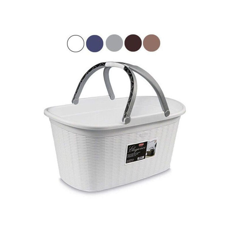 foto del prodotto cesta elegance con manici moka 35x58 h 29