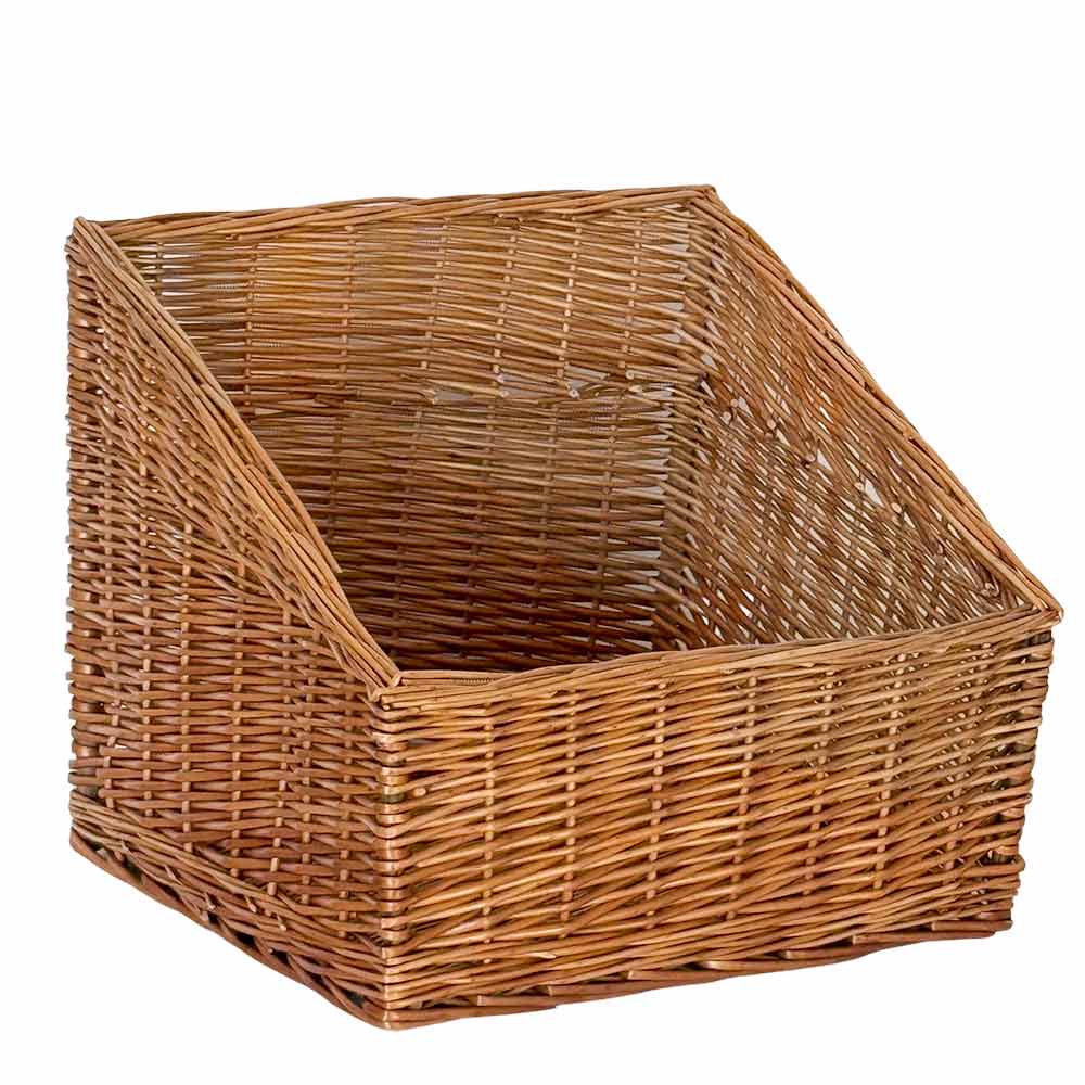 foto del prodotto cesta espositore portapane in vimini quadrato cm 45 x 45 h 40