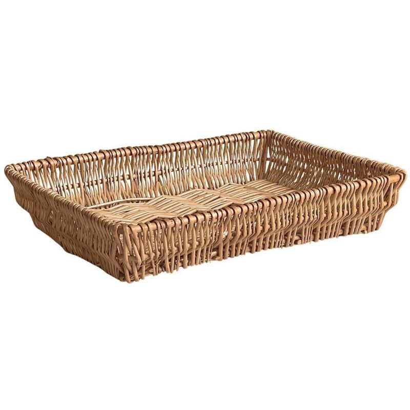 foto del prodotto cesta espositore portapane in vimini rettangolare cm 44.5 x 35 h cm 9
