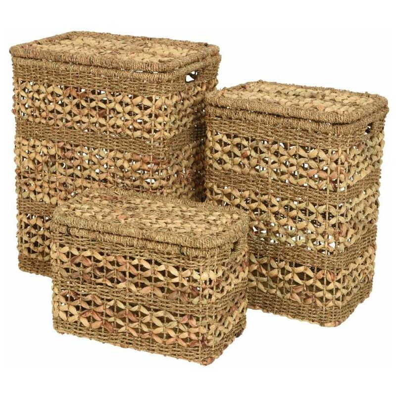 foto del prodotto cesta in giunco e corda con coperchio 70cm h