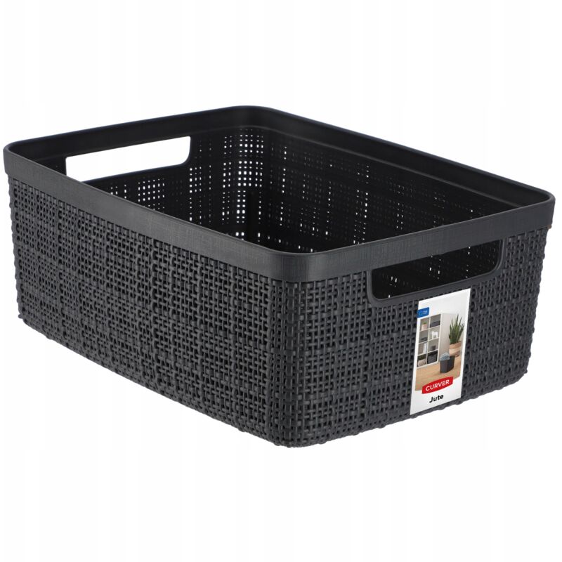 foto del prodotto cesta jute rettangolare keter 5 lt antracite