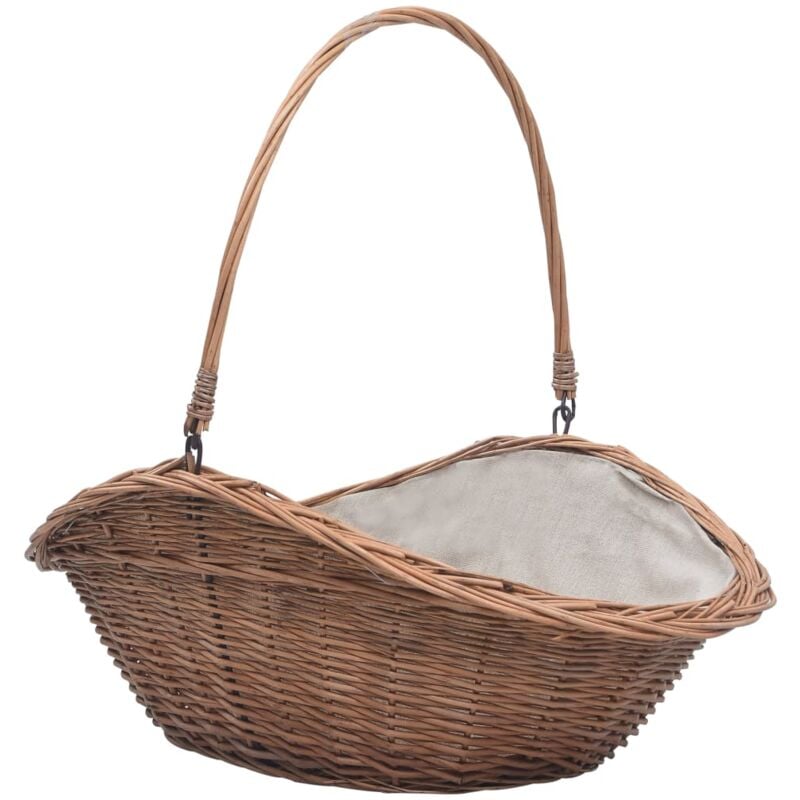 foto del prodotto cesta legna da ardere con manico 60x44x55 cm naturale in salice vidaxl