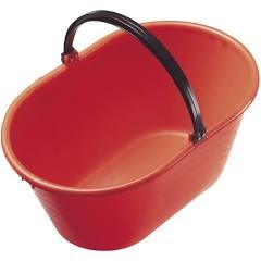 foto del prodotto cesta ovale rosso lt.20 c manico nero