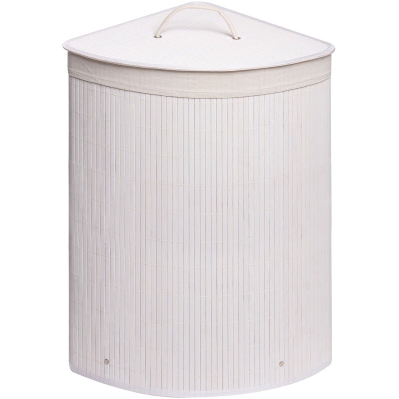 foto del prodotto cesta portabiancheria bianco bucato bamb angolare mod. bal 