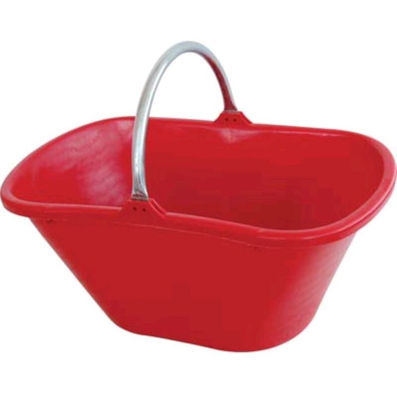 foto del prodotto cesta raccolta ovale manico fisso stefanplast ppl acciaio rosso lt 25 1 pz