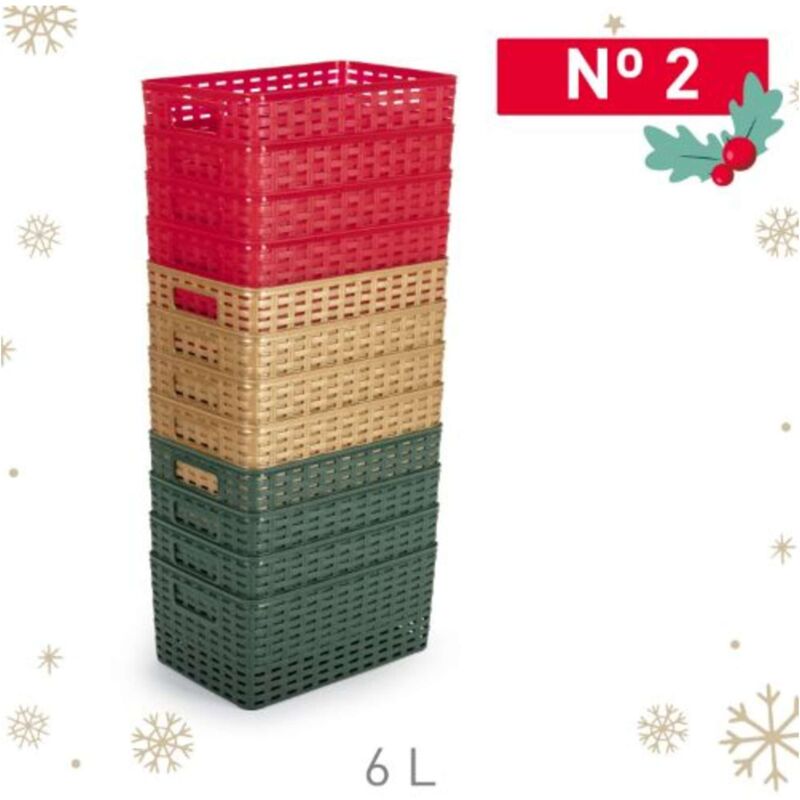 foto del prodotto cesta rattan 6lt 29x19.5cm noel 118272s