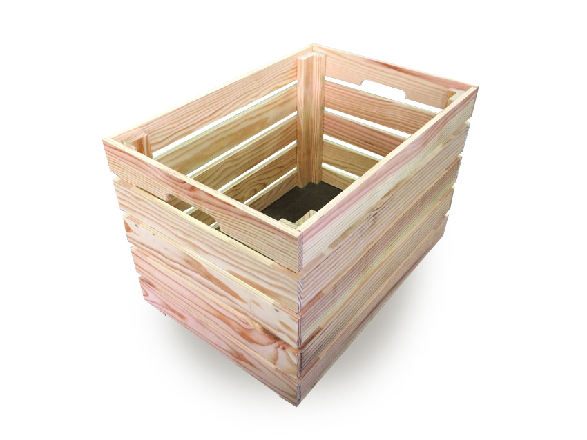 foto del prodotto cesta scatola contenitore 35x50x35 cm in legno di pino naturale